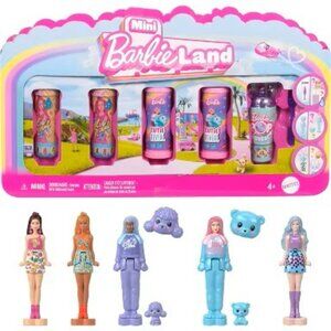 "NEW"Barbie Mini Barbie Land Reveal Series 5 Pack Micro Doll Set Dress Up Dolls